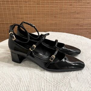 Zara Strappy Heeled Mary Janes Sz7